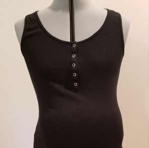 Black maternity and nursing tank